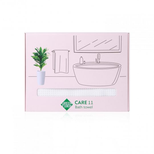 Вафельное банное полотенце Green Fiber CARE 11, молочное